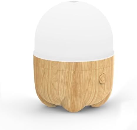 SEEDSEEL 150ML Rechargeable Battery Essential Oil Diffuser, Portable Cordless Aromatherapy Diffuser with 7 LED Color Changing Lights, for Bedroom, Office, Outdoor by SEEDSEEL