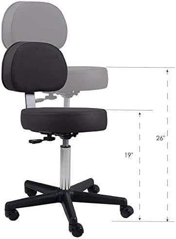 EARTHLITE Pneumatic Massage Salon Drafting Stool - No Leaking (vs. Hydraulic), Adjustable, Rolling, CFC-Free / Medical Spa Facial Chair - Image 2