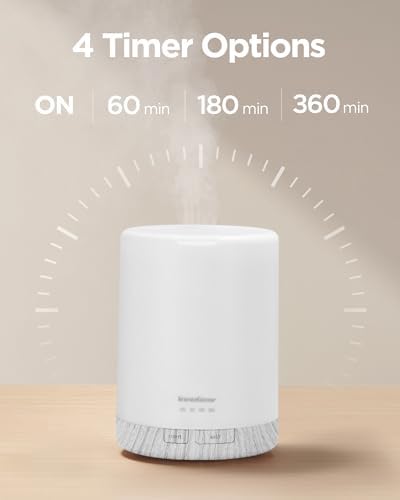 InnoGear 300ml Essential Oil Diffuser for Home Scent Humidifier, White - Image 2