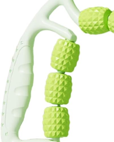 Handheld Muscle Roller 13 Wheels 360 Degree Portable Deep Tissue Massage Tool for Legs Arms Neck Exercise Indoor Sports- Green - Image 7