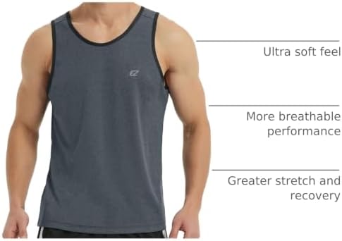 EZRUN Men's Quick Dry Workout Tank Top UPF 50+ Sweat-Wicking Gym Shirt - Image 4