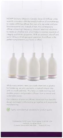 NOW Foods Essential Oils, Ultrasonic Ceramic Stone Oil Diffuser, Extremely Quiet, Easy To Clean - Image 2