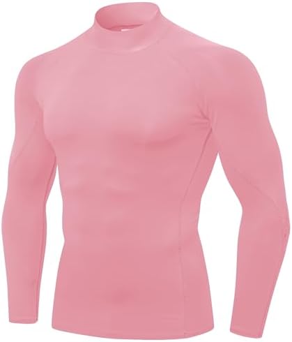 SPVISE Men's Compression Shirts Long Sleeve Mock Turtleneck Workout Tops by SPVISE