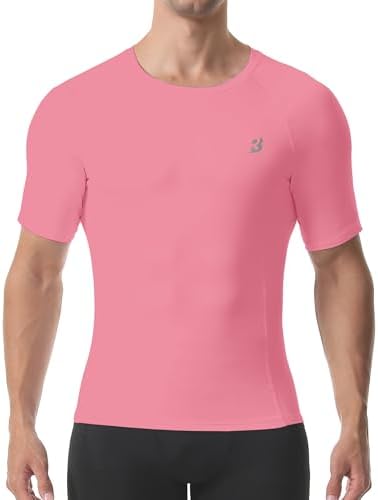 Roadbox Compression Shirt Men Short Sleeve, Cool Dry Base Layer Athletic Undershirts, Workout T-Shirt for Sports Gym Running - Image 2