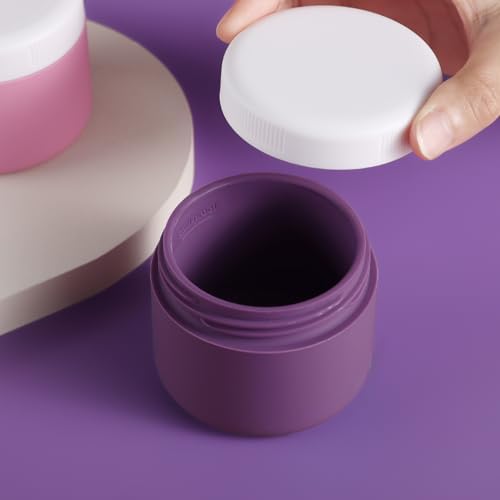 Kuangre Travel Containers for Toiletries, Silicone Cream Jars BPA-Free, Leak-proof 3oz Travel Size Containers, Portable Size Silicone Jars with Lid for Cosmetic Face Hand Body Cream (4 Pack) - Image 3