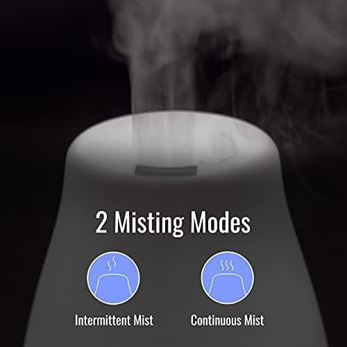 HealthSmart Essential Oil Diffuser, Cool Mist Humidifier and Aromatherapy Diffuser with 150ML Tank Ideal for Small Rooms, Adjustable Timer and Mist Mode, White - Image 3