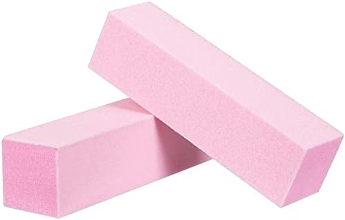 ForPro Pink Pedicure Block, 100/180 Grit, Three-Sided Pedicure Nail Buffer, 3.75” L x 1” W x 1” H, 15-Count (Pack of 2) - Image 3