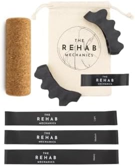 Mobility & Recovery Bundle – Resistance Bands, Cork Roller, and Carry Bag for Flexibility, Muscle Relief, and Recovery by TheRehabMechanics