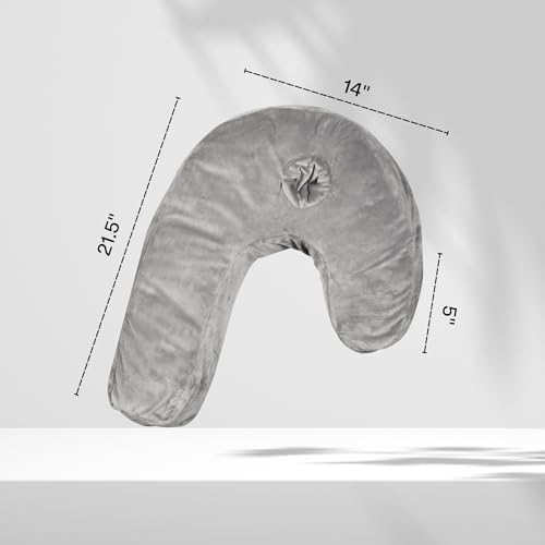 The Outdoor Optimist Side Sleeper Velvet Pillowcase, Gray, Standard - Image 3