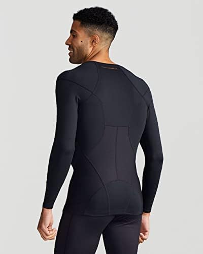 Tommie Copper Mens Long Sleeve Compression Shirt with Front Zipper – Full Back & Shoulder Support, Posture Corrector - Image 2