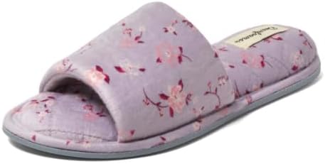Dearfoams womens Slipper Memory Foam Summer House Shoe Beatrice Terry Slide by Dearfoams