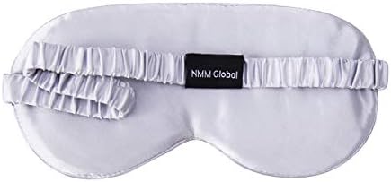Mulberry Natural Silk Sleep Mask for Women & Men with Elastic Strap, Super Soft Sleeping Eye Mask, Size M, (Gray) - Image 2