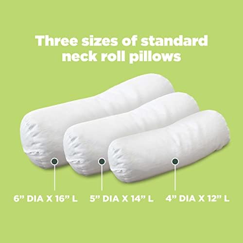 Bean Products Natural Organic Cotton Kapok Neck Roll Pillow 5" Dia x 14" - Image 4
