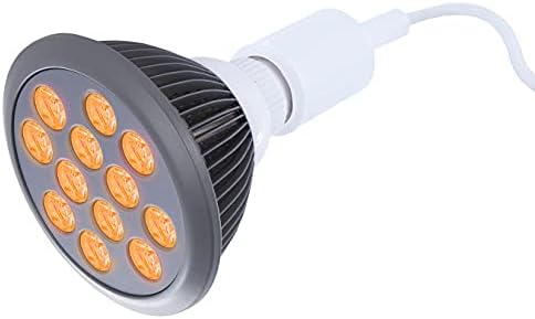 hooga Orange Light Therapy Bulb Power Cord Included. 605 nm Wavelength. 12 LEDs. High Irradiance, May Reduce Skin Redness and Irritation. Mood Enhancing Benefits. - Image 2