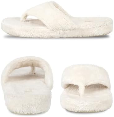 Acorn Women's Spa Thong Slippers with Cloud Contour Comfort - Arch Support and Plush Fluffy Terry Lining, Perfect for Beach, Camping, Poolside, or Bathroom Wear - Image 5