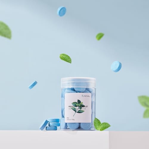 NOVAL Pedicure Spa Tablets, Blue Mint Foot Soak for Pedicure Bowl, Foot Bath and Salon Home Use, 100g - Image 6