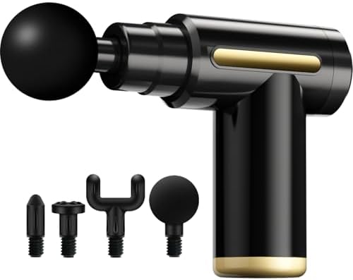 Massage Gun, Electric Massager, Suitable for Whole Body to Relieve Fatigue, Replaceable Massage Head Impact Massager, The Best Choice for Gift Giving (Black-720) by Unknown