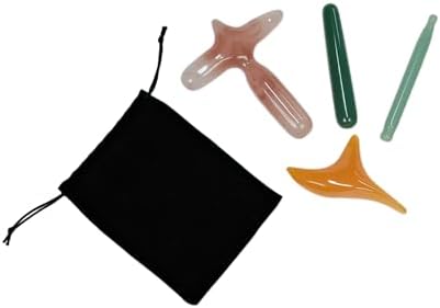 Acupressure Massage Tool Set for Neck and Shoulder Relief, Trigger Point Massager & Gua Sha Scraping Tools for Back, Muscle Tension Relief, Self Massage Kit with Travel Pouch by XTJH