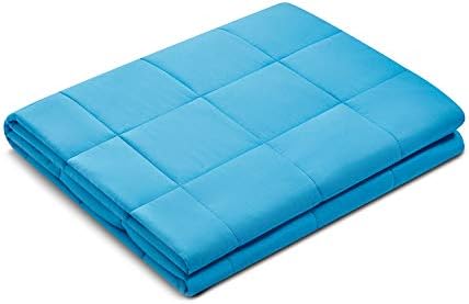 TONGDADA Kids Weighted Blanket | 40''x60'',10lbs | for Child Between 80-125 lbs | Premium Cotton Material with Glass Beads | Teal - Image 2