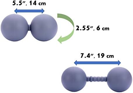 Adjustable Peanut Massage Ball Roller, Double Lacrosse Ball Acupoint Myofascial Release Muscle Knot Relaxer Mobility Trigger Point for Physical Therapy Self Deep Tissue Manual Massager Equipment Tool - Image 2