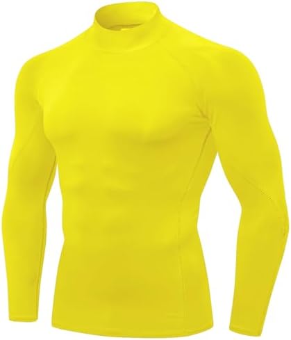 SPVISE Men's Compression Shirts Long Sleeve Mock Turtleneck Workout Tops by SPVISE