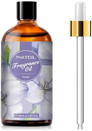 PHATOIL 3.38FL.OZ Freesia Fragrance Oils for Aromatherapy, Essential Oils for Diffusers for Home, Perfect for Diffuser, DIY Candle and Soap Making, DIY Scented Products - 100ml by PHATOIL