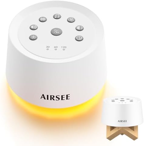 AIRSEE White Noise Sound Machine for Baby Adults, Home Office Travel by AIRSEE