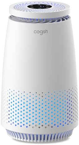 Air Purifiers for Home Bedroom, 3-in-1 HEPA Filter for Pets Dander Dust Pollen Smoke Odors, Quiet Air Cleaner with Sleep Mode, 12H Timer, Night Light, Aromatherapy, Safety Lock, White by MeansSimpleLife