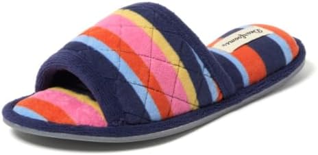 Dearfoams womens Slipper Memory Foam Summer House Shoe Beatrice Terry Slide by Dearfoams