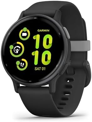 Garmin vívoactive 5, Health and Fitness GPS Smartwatch, AMOLED Display, Up to 11 Days of Battery (Renewed) (Slate) by Amazon+Renewed