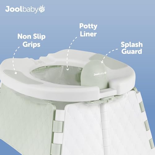 Jool Baby Portable Potty Training Chair with Travel Bag and 30 Liners, Foldable, Indoor/Outdoor Use, Camping (Sage) - Image 4