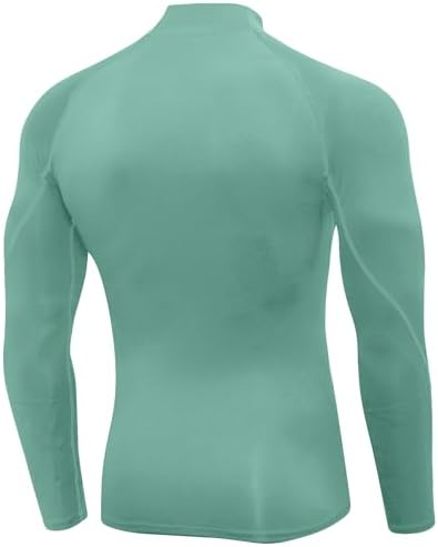 SPVISE Men's Compression Shirts Long Sleeve Mock Turtleneck Workout Tops - Image 4