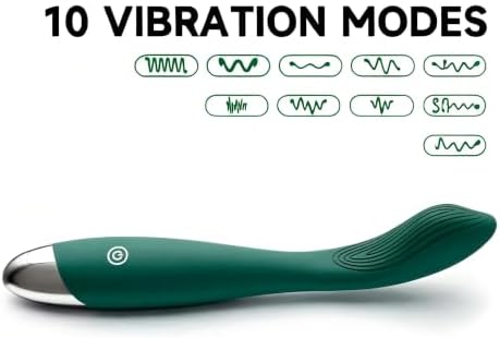AEVEONE Mini Cordless Handheld Massager with 10 Vibration Modes, Waterproof Personal Body Massager for Face & Full Body Muscle Relaxation, Portable Massage Tool (Green) - Image 3