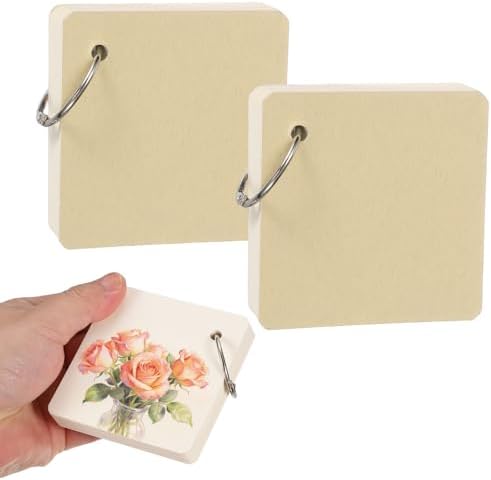 PATIKIL Mini Watercolor Sketchbook, 3.15 x 3.15 55 Sheets/110 Pages Portable Square Travel Watercolor Notebook 230GSM (107lb) Detachable Painting Sketch Book Art Sketchbook, Khaki by PATIKIL