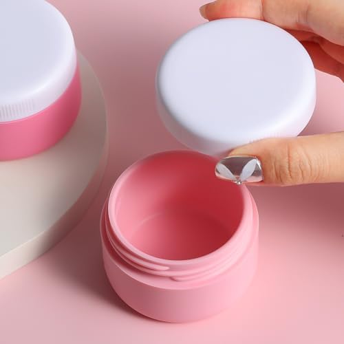kuangre Travel Containers for Toiletries, Silicone Cream Jars BPA-Free, Leak-proof 2oz Travel Size Containers, Portable Size Silicone Jars with Lid for Cosmetic Face Hand Body Cream (4 Pack) - Image 3