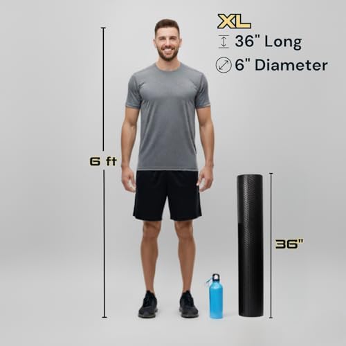 Fitizen Foam Roller – Muscle Massage Rehab Stiff Back Pain Physical Therapy Deep Tissue Firm Exercise Equipment Home Gym Stress Yoga Pilates for The Fit Citizen by FitNation - Image 5
