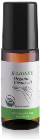 RAJOSEE Castor Oil Roll on in Glass Bottle, Certified Organic Castor Oil Roller for Body Hair Skin Lip Eyebrow Pure Organic Cold Pressed Essential Oil - 1fl.oz - Image 6