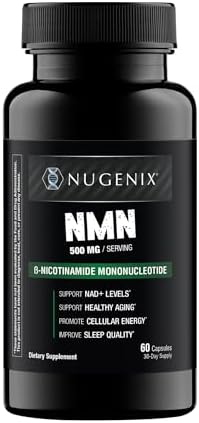 Nugenix NMN Supplement 500mg, NAD Supplement, 60 Capsules by Nugenix