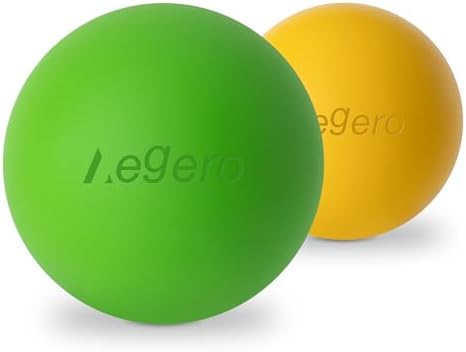 Massage Lacrosse Balls for Myofascial Release,Yoga Deep Tissue Massage,Trigger Point Therapy and Foot Plantar Fasciitis,Muscle Soreness Massager Ball (2Pack, Yellow and Green) by Unknown
