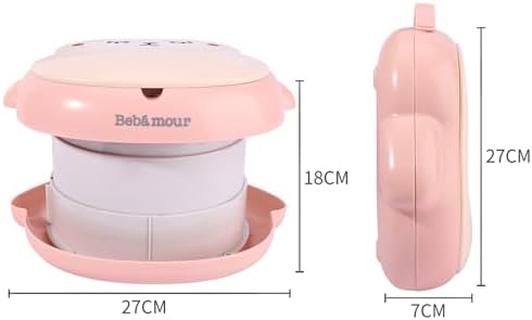 Bebamour Portable Potty Seat for Kids Travel - Foldable Training Toilet Chair for Toddler Girls with Storage Bags for Outdoor and Indoor Easy to Clean (New Pink) - Image 6