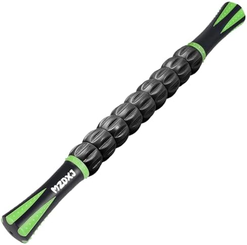 Muscle Roller Massage Roller Stick- Deep Tissue Fascia Blaster for Myofascial Pain Relief, Lymphatic Drainage & Body Sculpting, Handheld Physical Therapy & Recovery Tool (Green Black) by Morepicksawait%E2%80%94godiscover