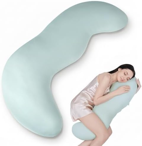 Body Pillows for Adults, Full Body Pillow for Side Sleepers, Long Body Pillow for Bed, Pea Pod Shape Long Pillow for Pregnancy Sleeping Full Body Support by AiSleep