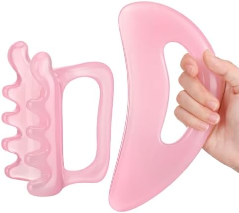 ProSuites 2Pack Fascia Massage Tool,Fascia Blaster for Cellulite Release Pink Resin Body Gua Sha Tool for Waist,Back,Legs,Face by ProSuites