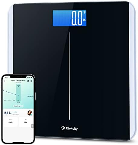 Etekcity Smart Digital Bathroom Scale for Body Weight and BMI, Black by Etekcity