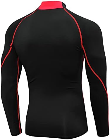 SPVISE Men's Compression Shirts Long Sleeve Mock Turtleneck Workout Tops - Image 4
