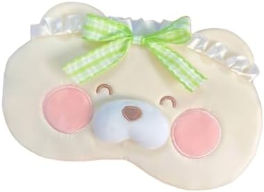 PERFECTSIGHT Sleep Eye Masks, Cute Sleep Eye Cover Lightweight Adjustable Eyeshade Mask Cover for Women Men Sleep Travel Nap (Green Tea Party Bear) by PERFECTSIGHT