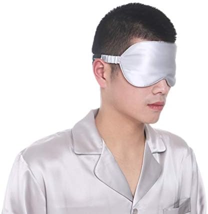 Mulberry Natural Silk Sleep Mask for Women & Men with Elastic Strap, Super Soft Sleeping Eye Mask, Size M, (Gray) - Image 6