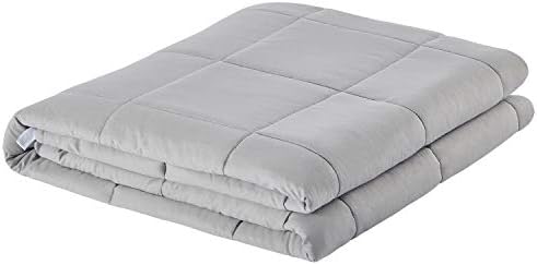 TONGDADA Kids Weighted Blanket | 40''x60'',10lbs | for Child Between 80-125 lbs | Premium Cotton Material with Glass Beads | Light Grey - Image 3