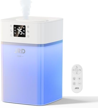 JRD Humidifiers 4L for Bedroom, Cool Mist Humidifier for Large Room, 40H Runtime, Night Light, 360° Nozzlefor Home, Office, Baby Nursery, Plants by JRD