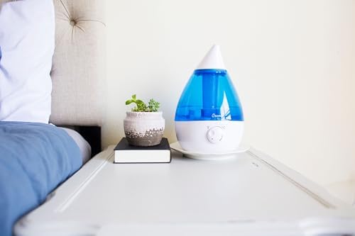 Crane Ultrasonic Cool Mist Humidifier for Bedroom, Baby Nursery, Kids Room, Plants, or Office, Large 1 Gallon Tank, Filter Optional, Blue and White - Image 6